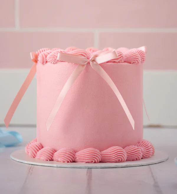 Pink Ribbons and Ruffles Cake