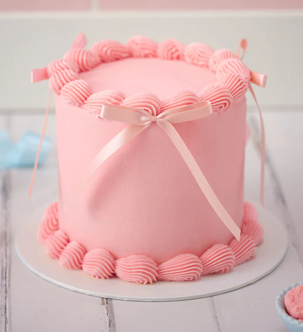 Pink Ribbons and Ruffles Cake