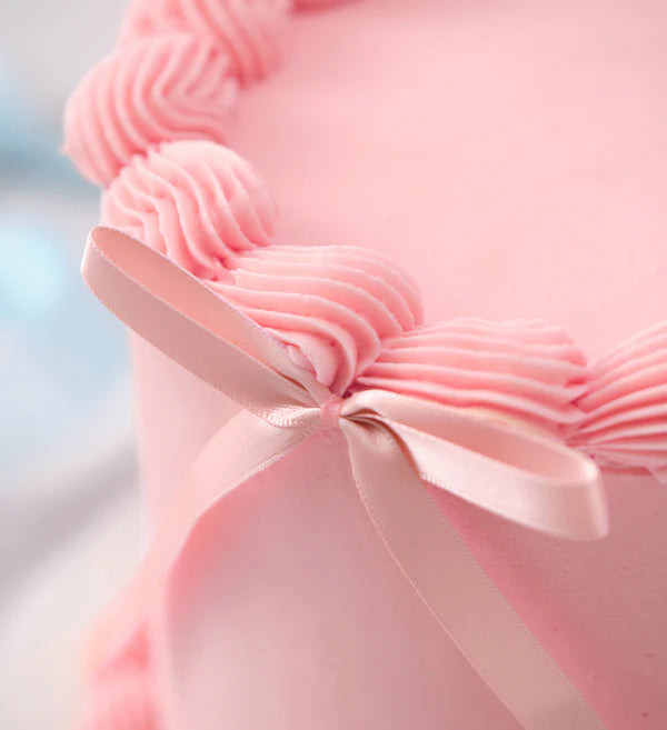 Pink Ribbons and Ruffles Cake